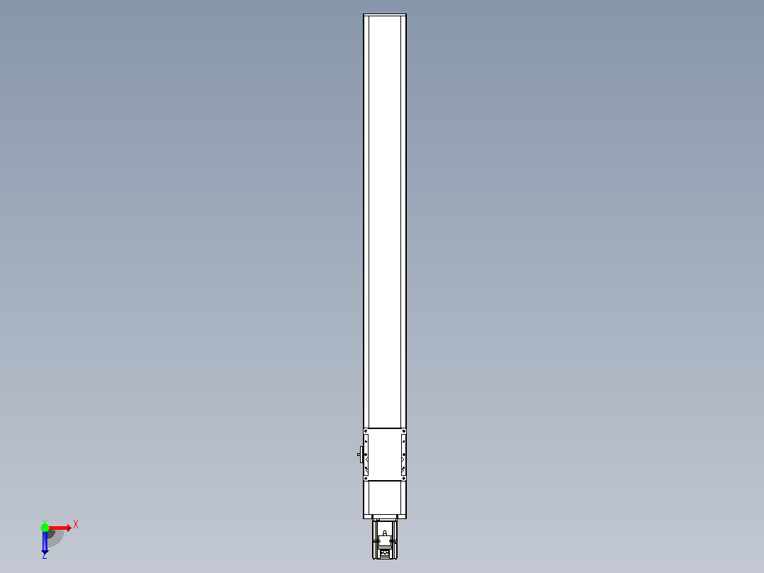 滚珠丝杠直线轴带导轨全封闭TPA-HCR-105D-1610C-L950-M-C-P40-N3俯视图