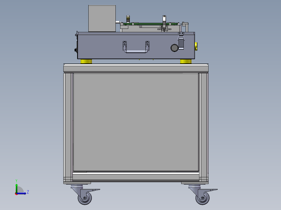 OPASS TEST3C行业治具sw19可编辑左视图