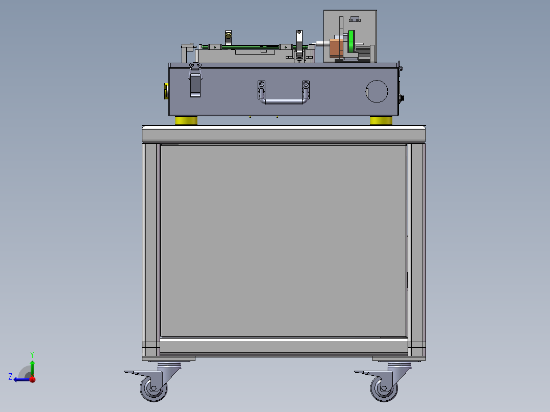 OPASS TEST3C行业治具sw19可编辑右视图