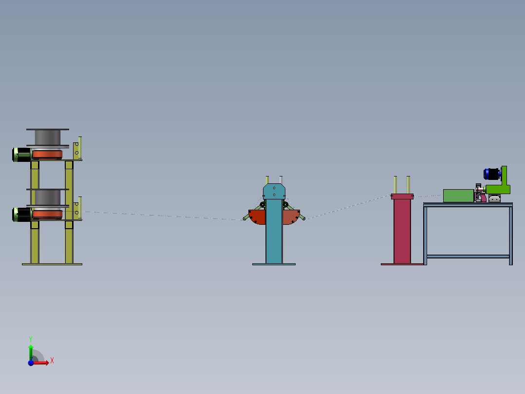 自动送料切割机sw可编辑前视图