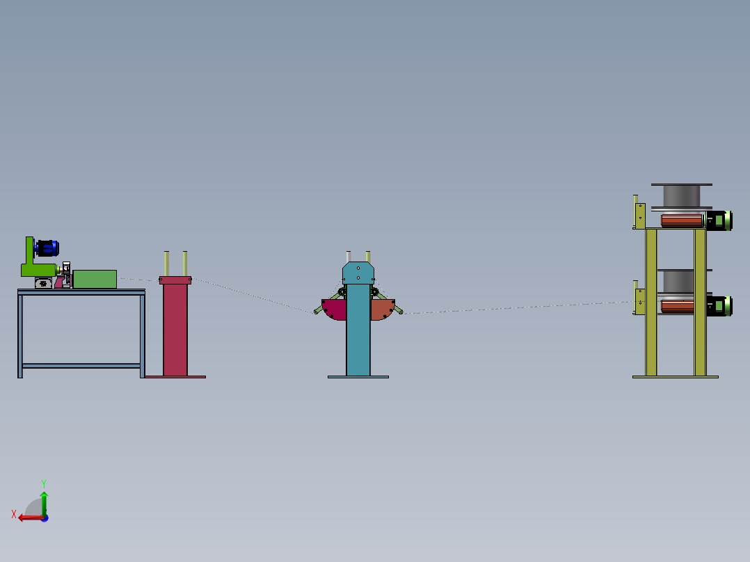 自动送料切割机sw可编辑后视图