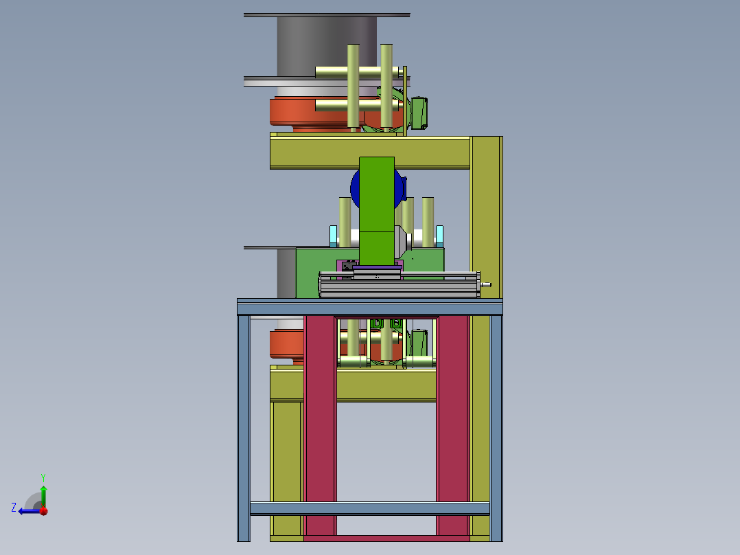 自动送料切割机sw可编辑右视图