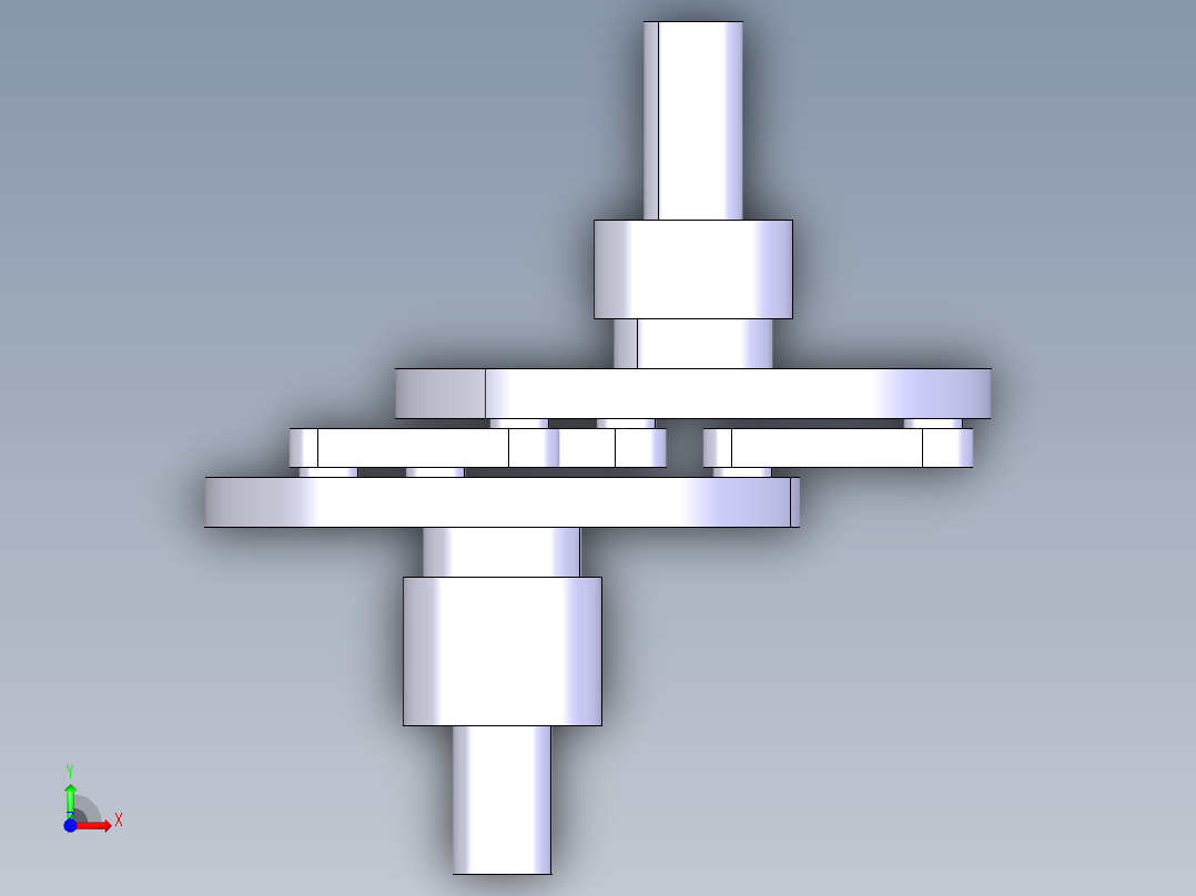 平行旋转运动结构前视图