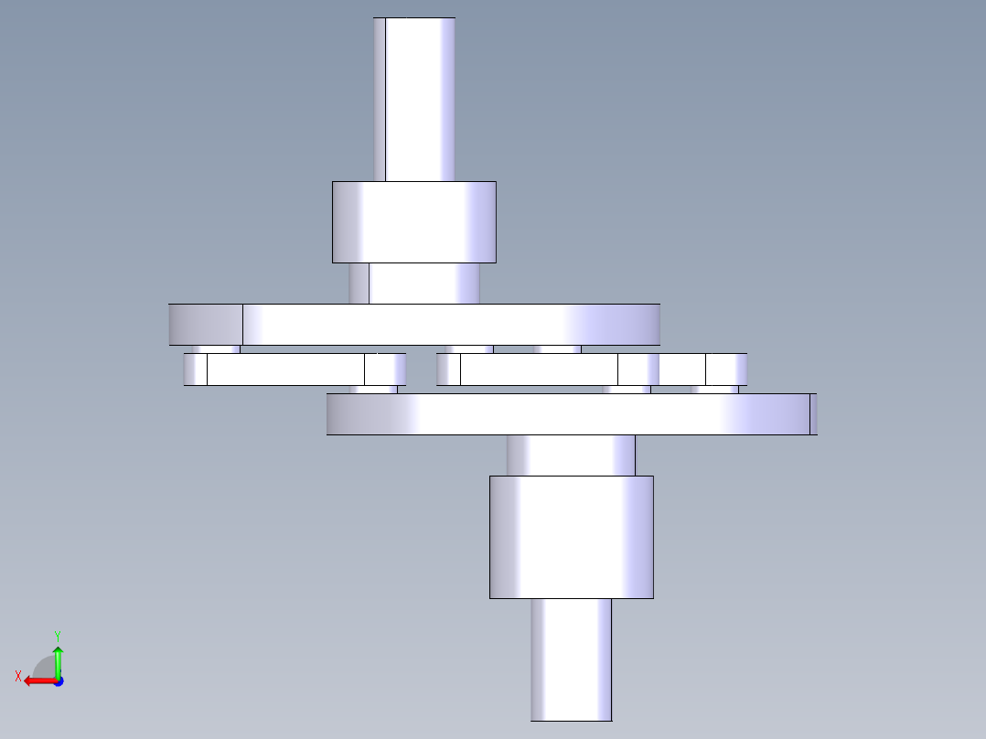 平行旋转运动结构后视图