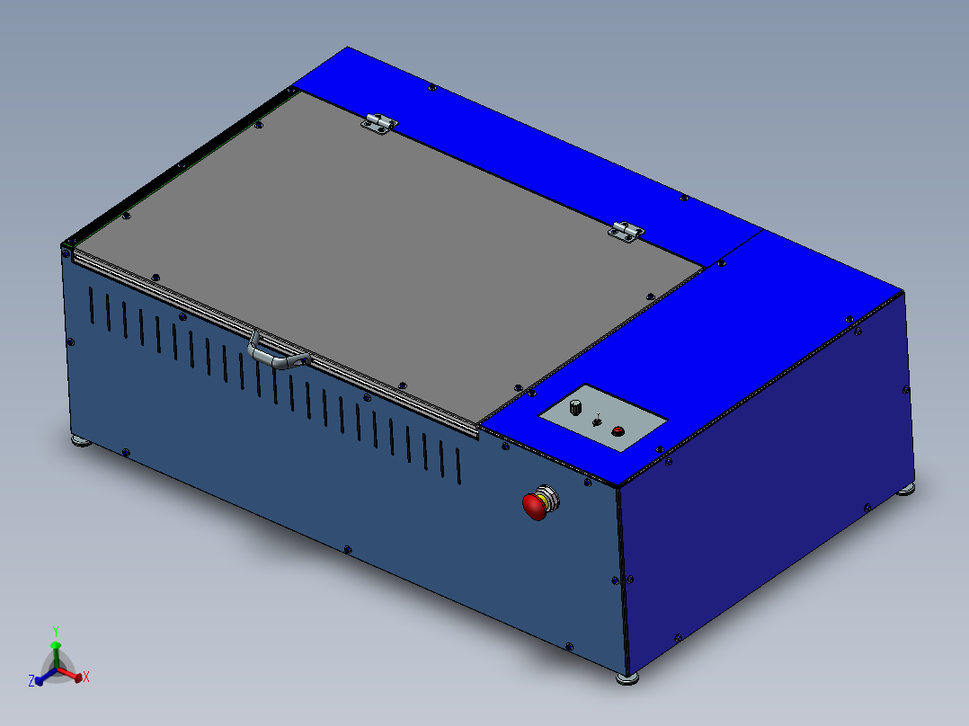 激光雕刻切割机3D图纸H507主视图