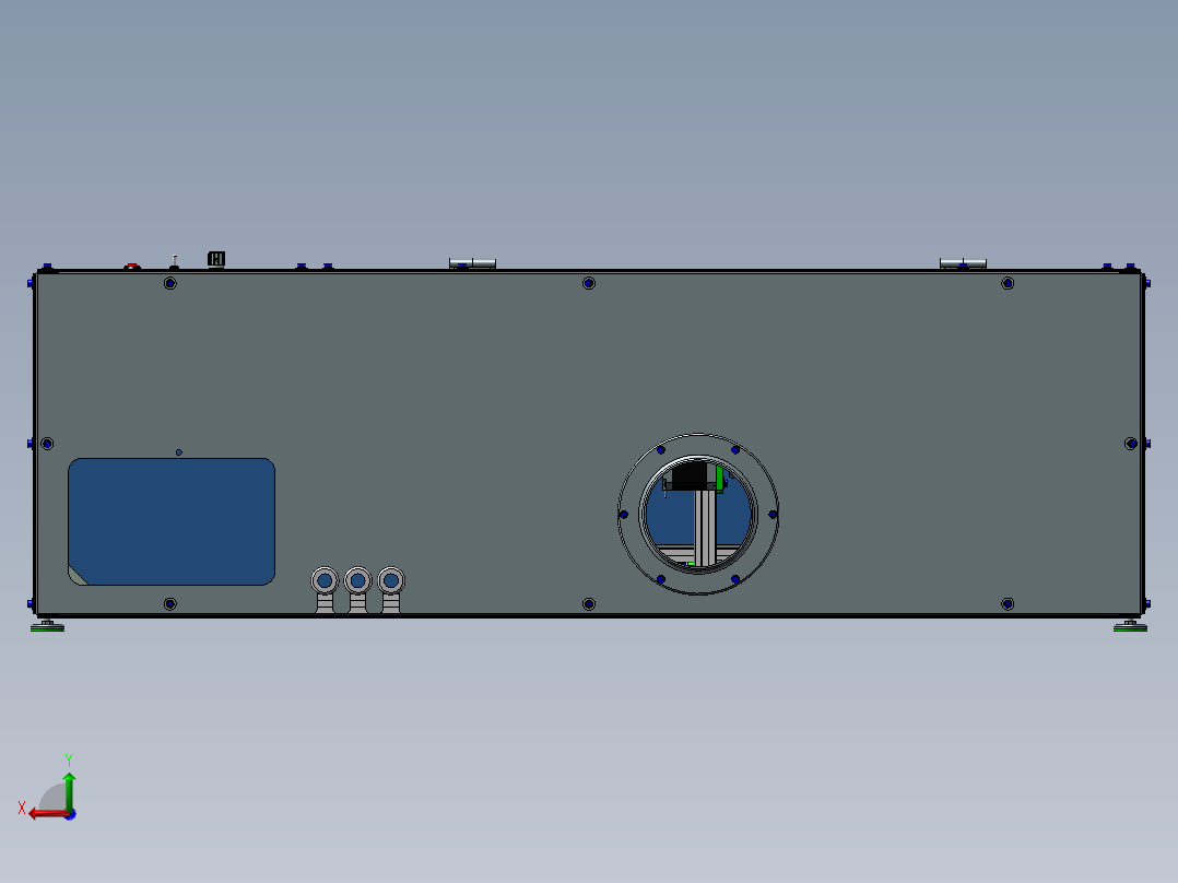 激光雕刻切割机3D图纸H507后视图