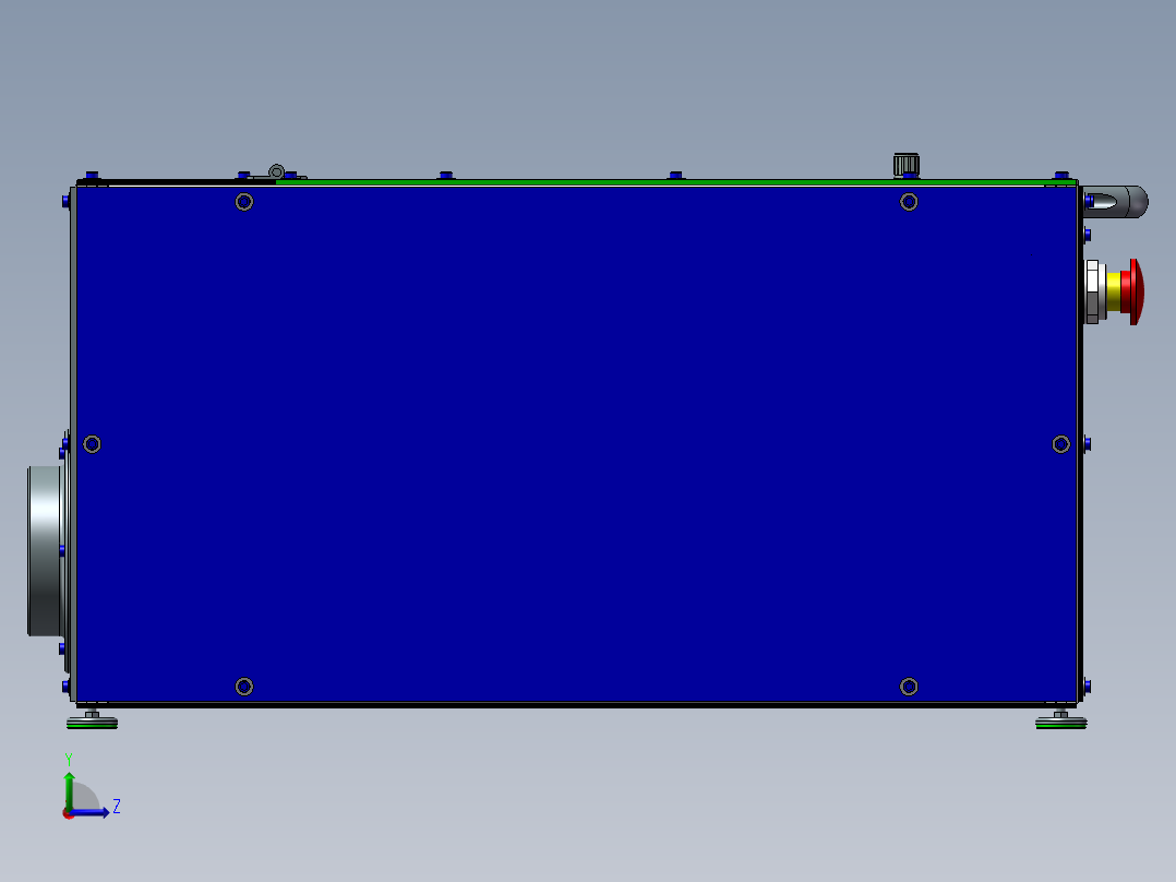 激光雕刻切割机3D图纸H507左视图