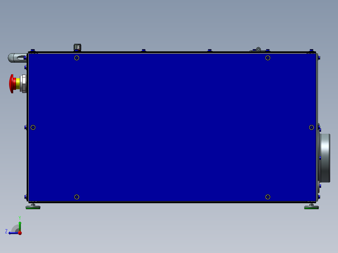 激光雕刻切割机3D图纸H507右视图