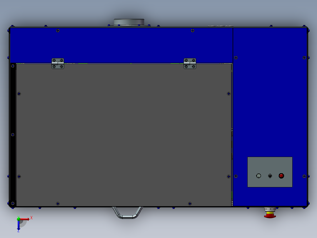 激光雕刻切割机3D图纸H507俯视图