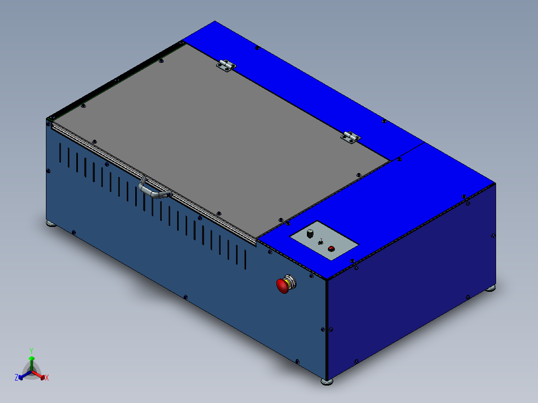 激光雕刻切割机3D图纸H507正等轴测图