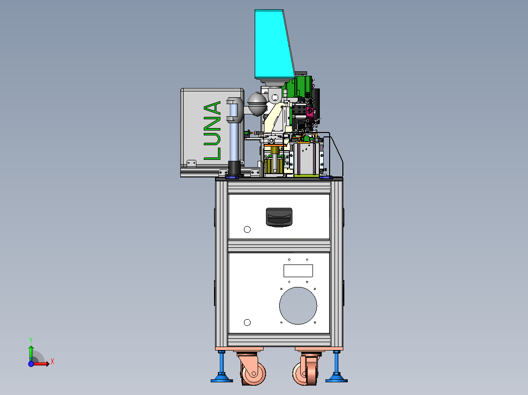 G462 USB2.0铁壳侧面焊接自动机前视图