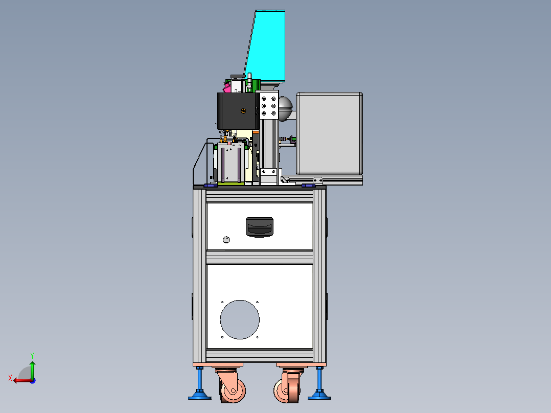 G462 USB2.0铁壳侧面焊接自动机后视图