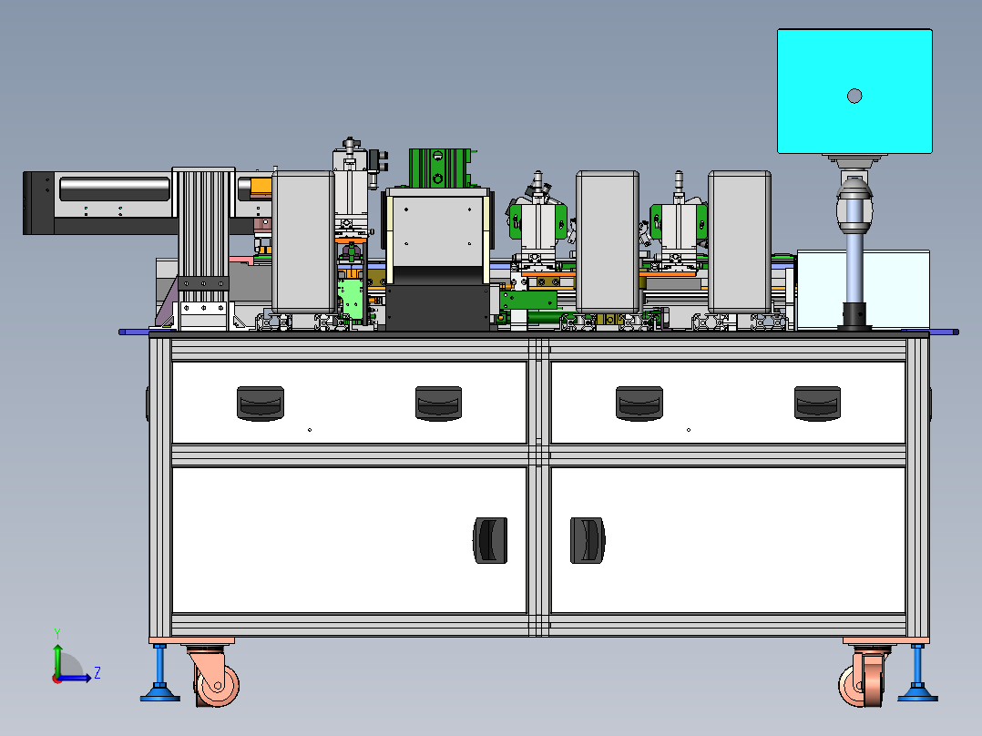 G462 USB2.0铁壳侧面焊接自动机左视图