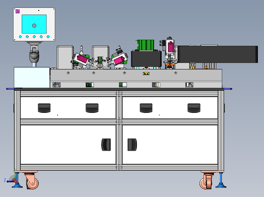 G462 USB2.0铁壳侧面焊接自动机右视图