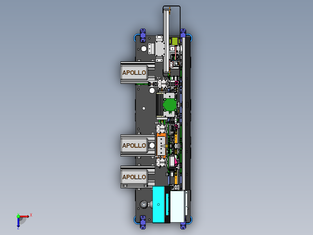 G462 USB2.0铁壳侧面焊接自动机俯视图