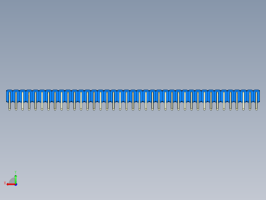 彩色公排针 100mil 2.54mm 系列-DS1022_blue_2x39p_100mil_TypeD_rev1.0后视缩略图
