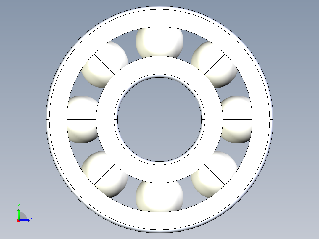 滚珠轴承-FAG BALL BEARING 607 7x19x6.STEP左视图