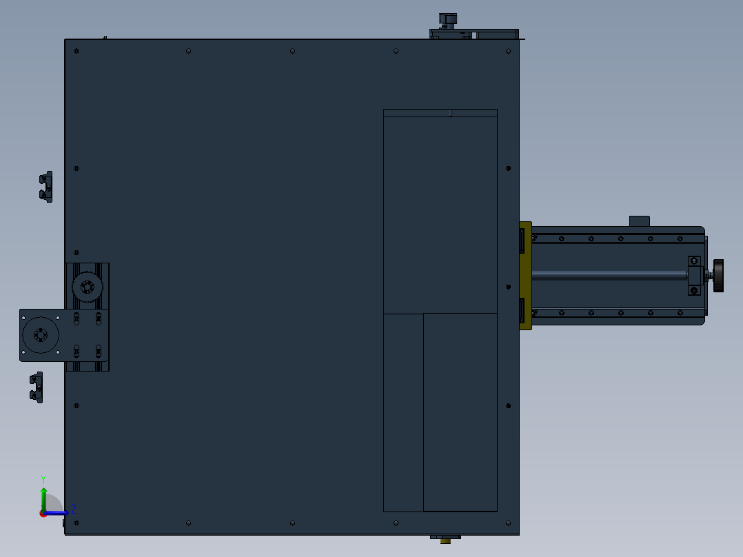 581悬挂式CNC机床左视图
