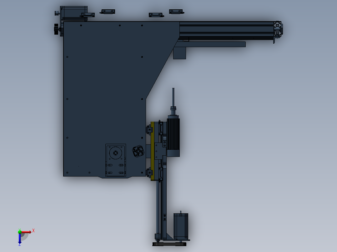581悬挂式CNC机床俯视图