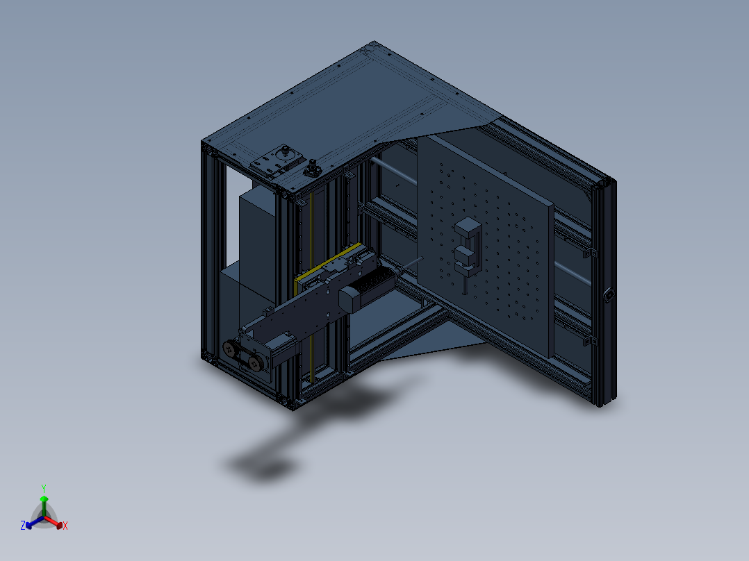 581悬挂式CNC机床正等轴测图