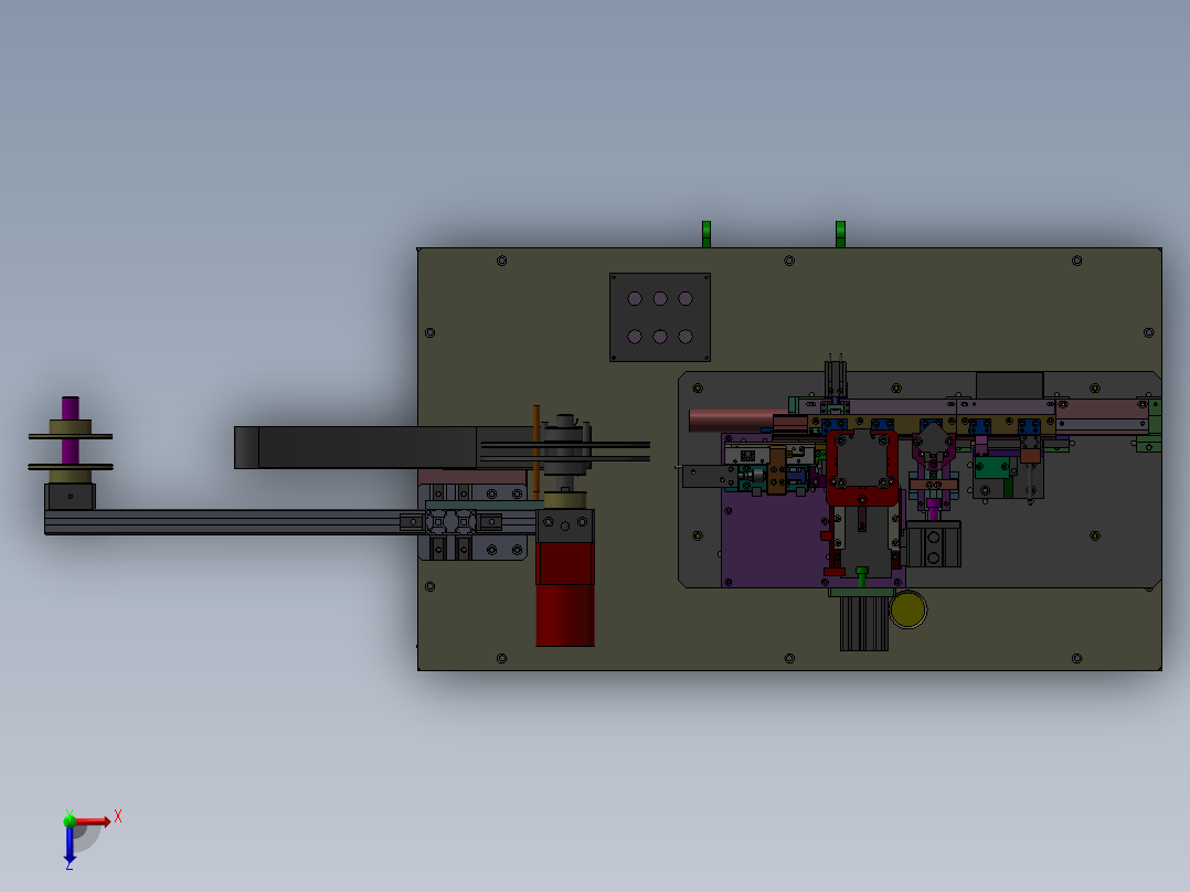 继电器自动组装机（全凸轮式结构设备）俯视图