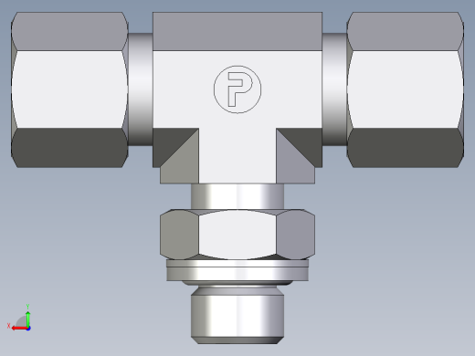 卡套式工业通用硬管接头EO_Adjustable_locknut_branch_tee_TEE08SRCF后视缩略图