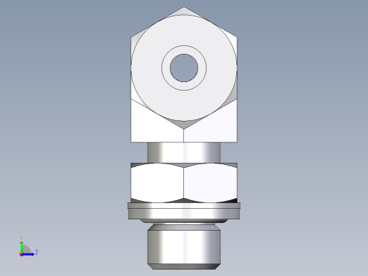 卡套式工业通用硬管接头EO_Adjustable_locknut_branch_tee_TEE08SRCF左视缩略图
