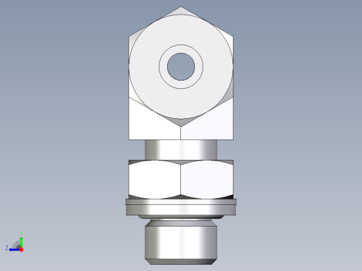 卡套式工业通用硬管接头EO_Adjustable_locknut_branch_tee_TEE08SRCF右视缩略图