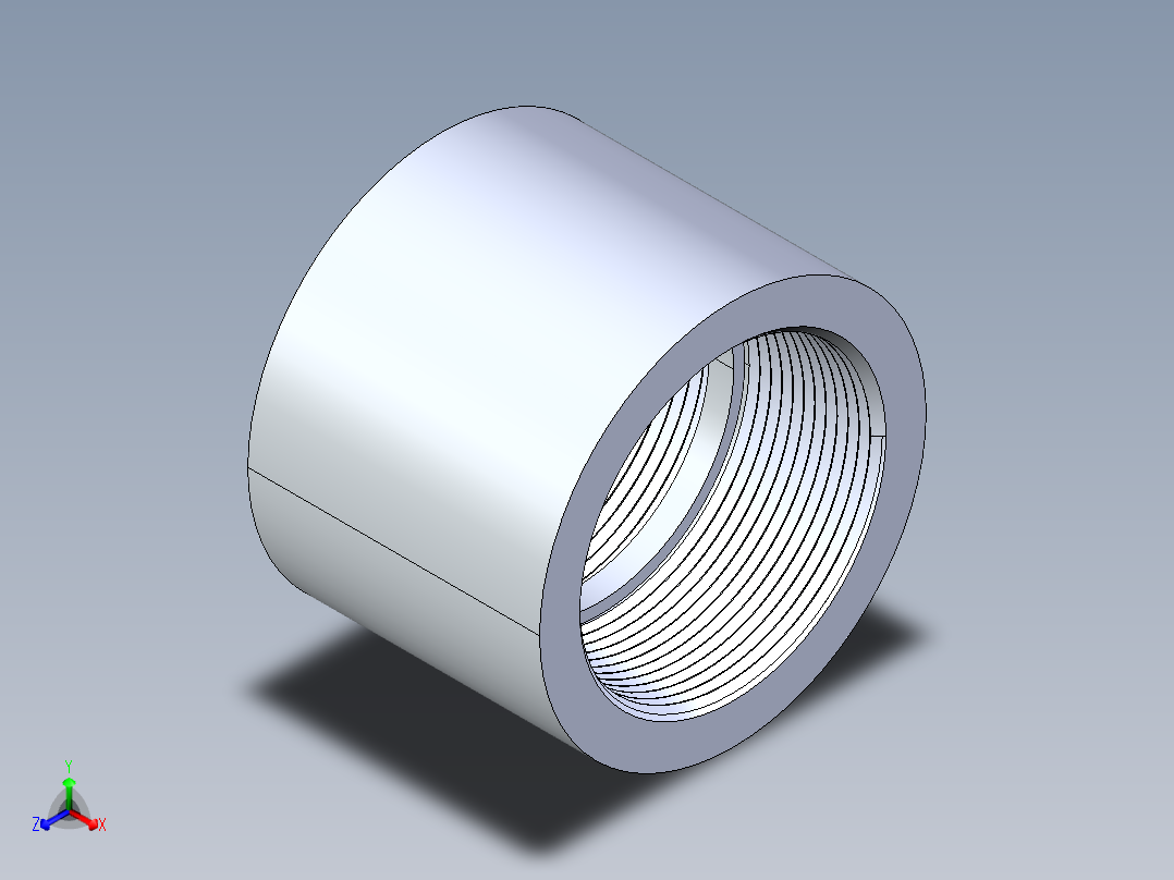 CPVC管件12-Sch80_Coupling_FPTxFPT_9830-020 _2in主视图