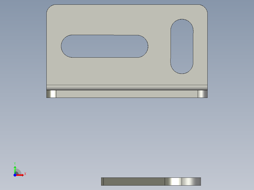 基恩士LV-H35bracket_kc图纸模型前视图