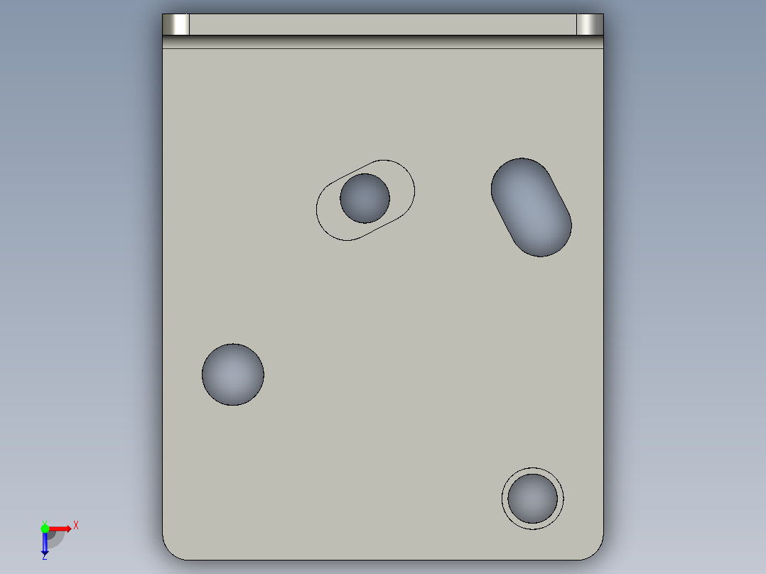 基恩士LV-H35bracket_kc图纸模型俯视图