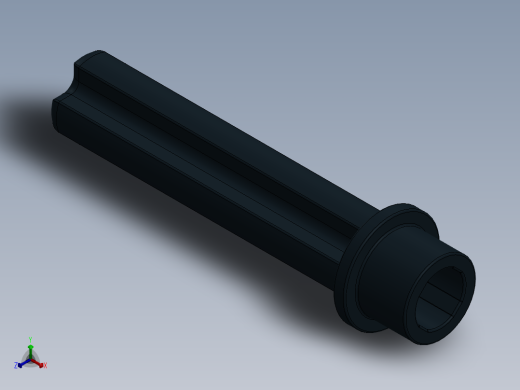 乐高机械组车桥-6587 Black Technic Axle 3 with Stud.SLDPRT