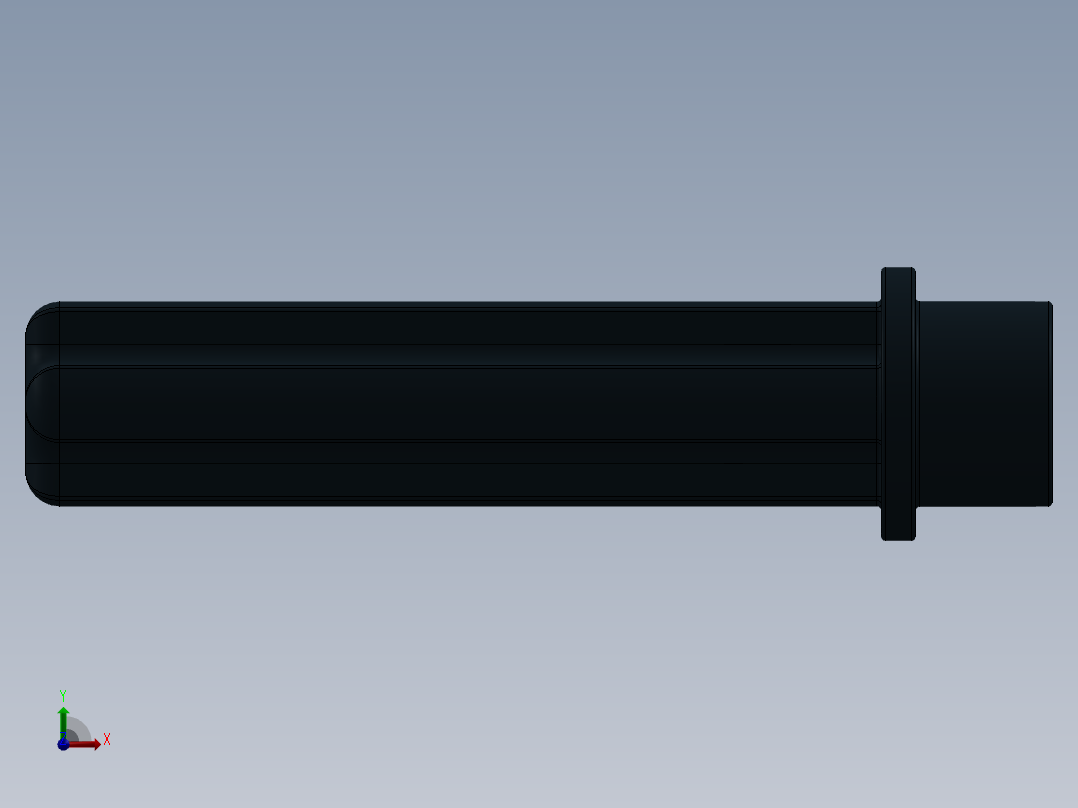 乐高机械组车桥-6587 Black Technic Axle 3 with Stud.SLDPRT前视图