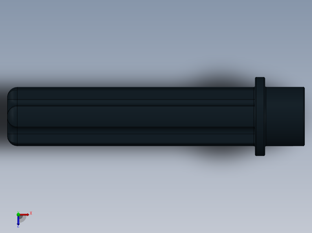 乐高机械组车桥-6587 Black Technic Axle 3 with Stud.SLDPRT俯视图