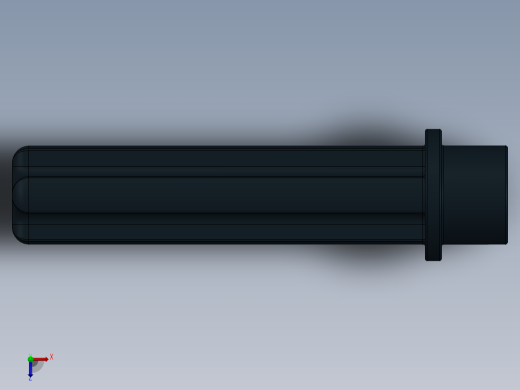 乐高机械组车桥-6587 Black Technic Axle 3 with Stud.SLDPRT俯视缩略图