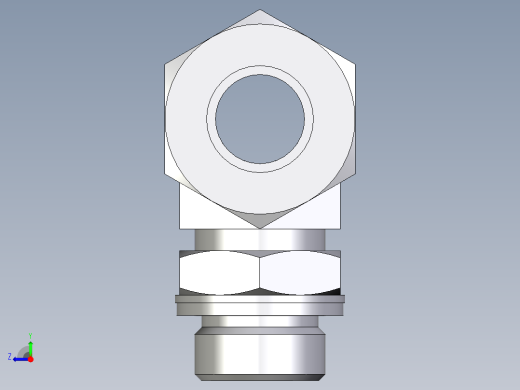 卡套式工业通用硬管接头EO_Adjustable_locknut_branch_tee_TEE18ZLMCF右视缩略图