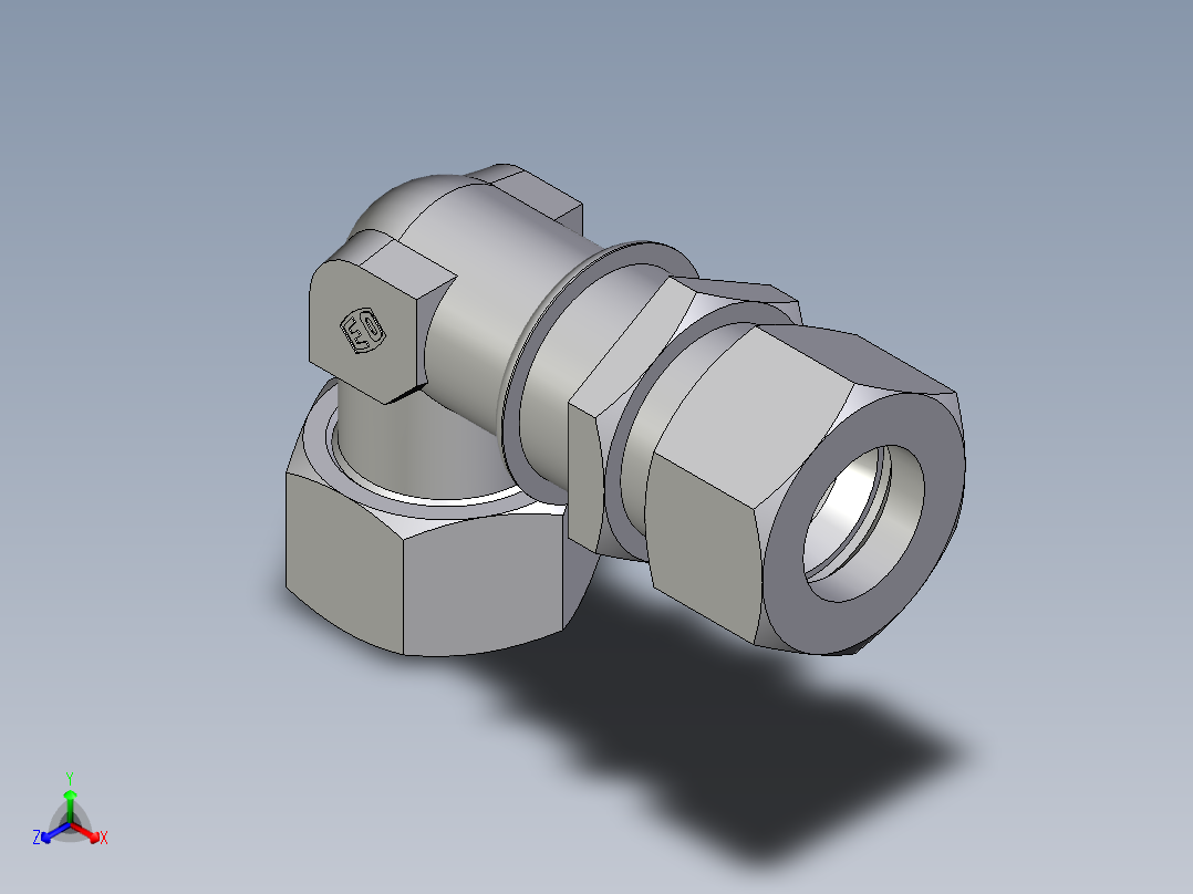 卡套式工业通用硬管接头EO_Bulkhead_elbow_WSV30S71主视图