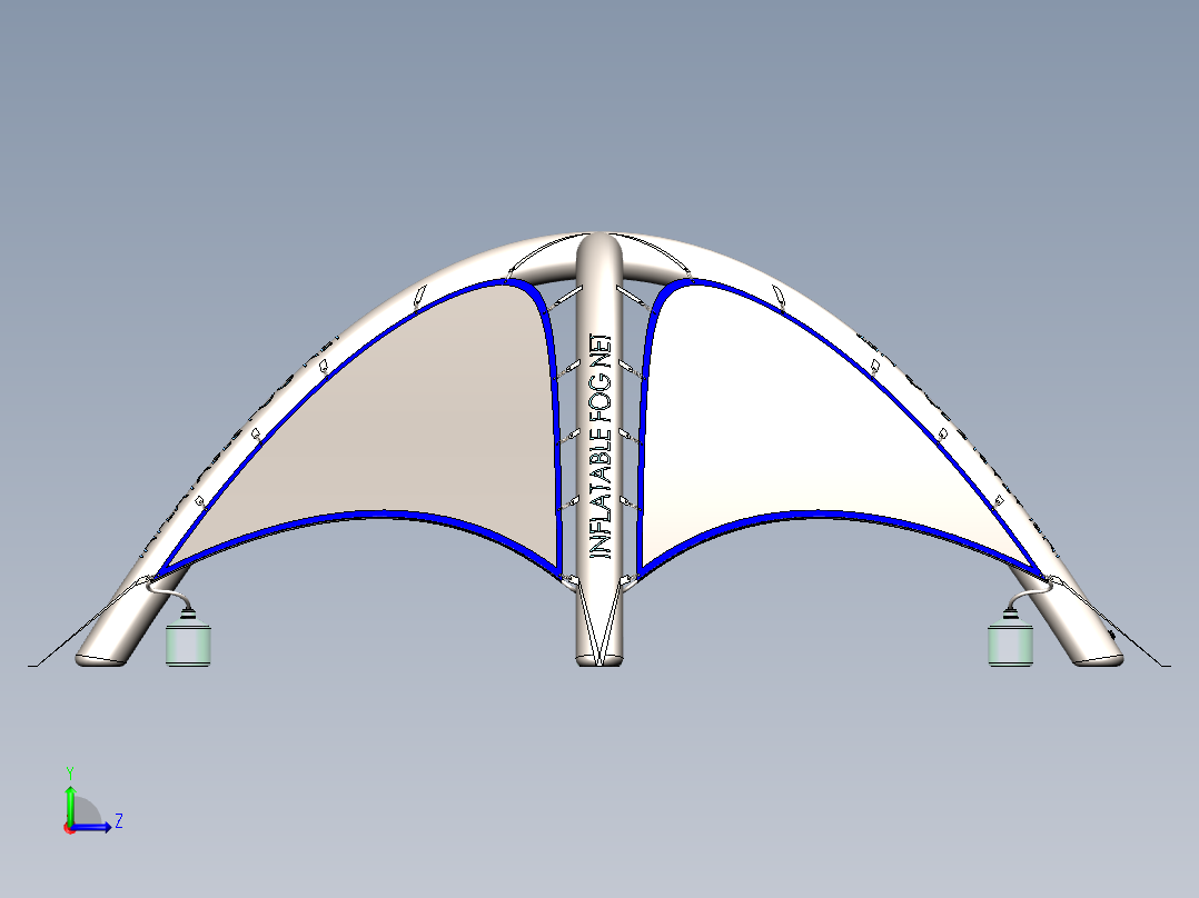 充气雾网左视图