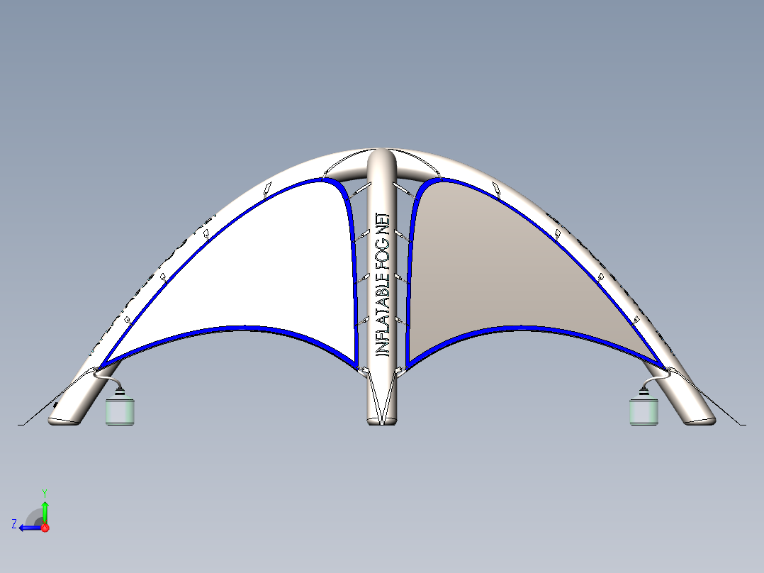 充气雾网右视图