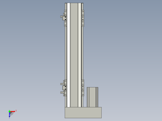直线模组LHA6-S250-L-100W(16丝杆)设计图纸俯视缩略图