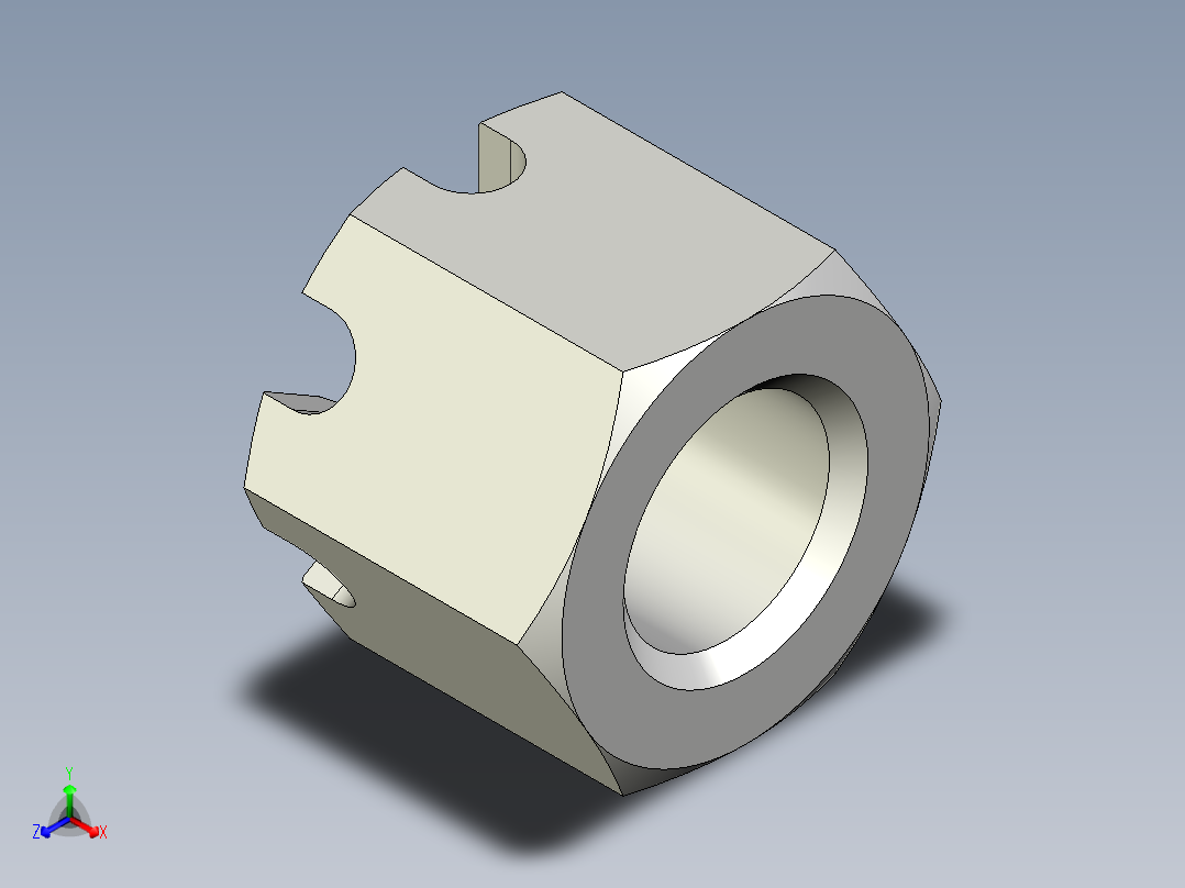 螺母正等轴测图