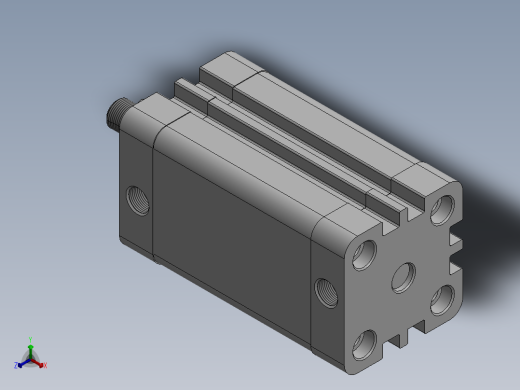 气缸ACE32X50SB正等轴测缩略图