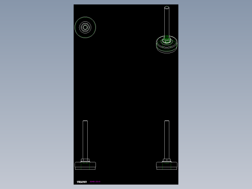 固定腳座5548-2D多系列多零件图纸模型