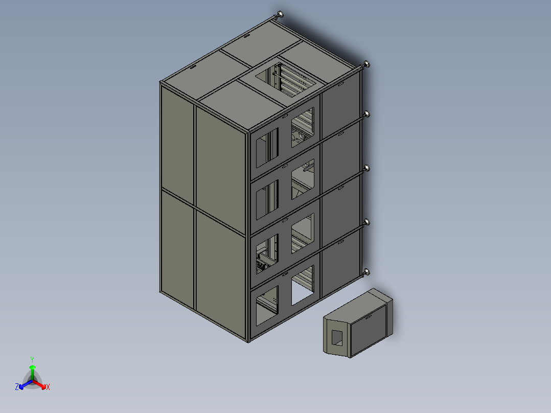全自动浸油防锈机正等轴测图