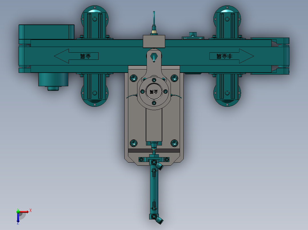 堆叠送料机构俯视图