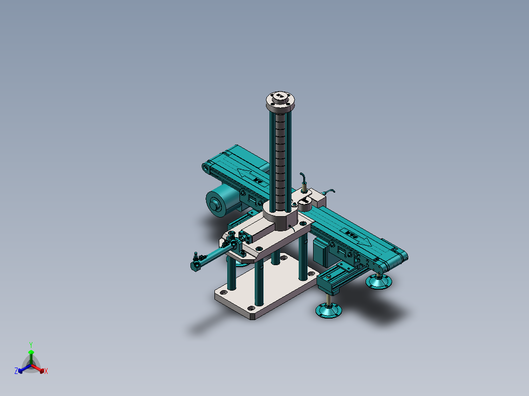 堆叠送料机构正等轴测图