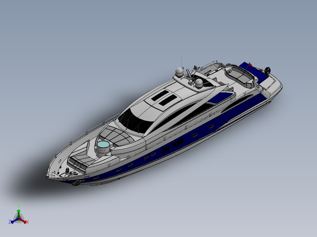 游艇正等轴测图