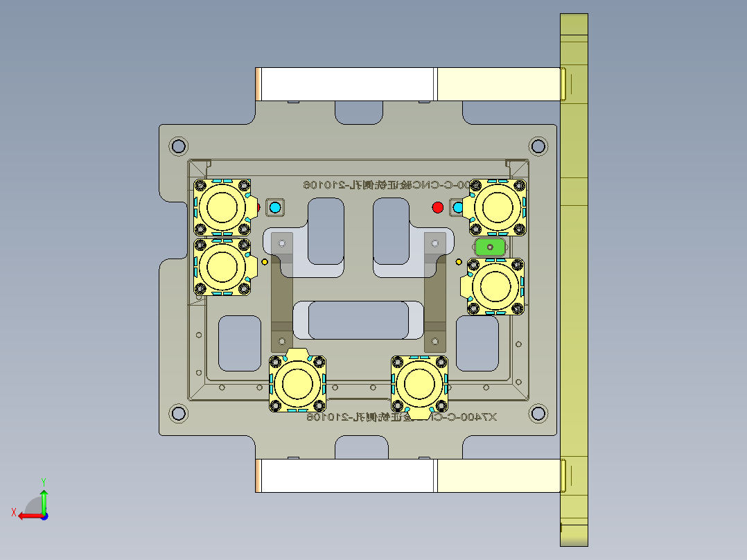 X7400-C-笔记本CNC工装夹具三维模型CNC验证铣侧孔更新-210106后视图