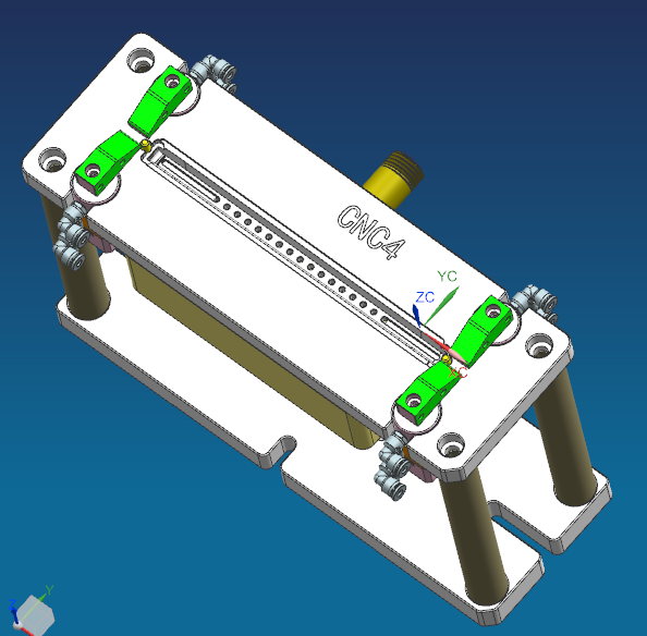 长条金属盖铣内腔治具模型+CAD