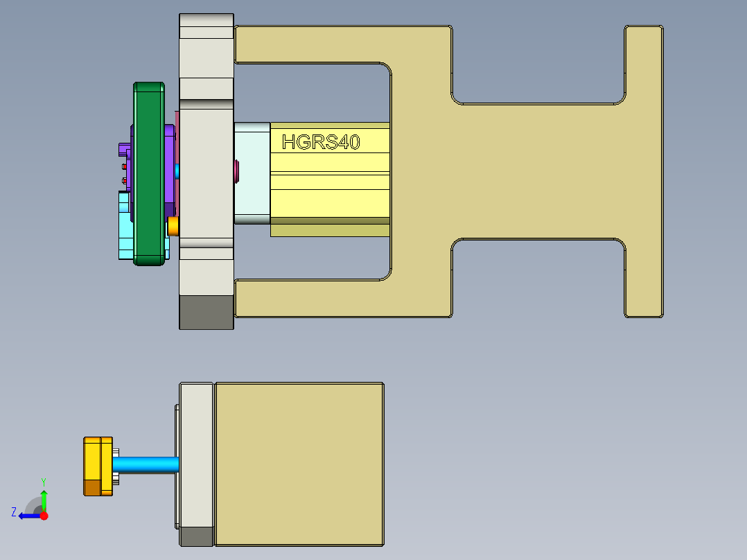 320-0690-小零件CNC工装夹具三维模型CNC2反面及内腔结构加工治具-快换版-200907右视图